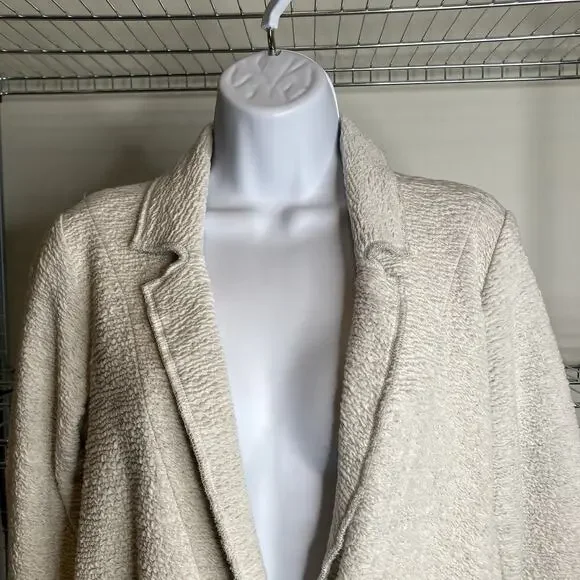 Eileen Fisher Women's Ivory Organic Linen Unstructured Blazer Size XS Oversized - Picture 7 of 12